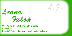 leona fulop business card