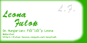 leona fulop business card